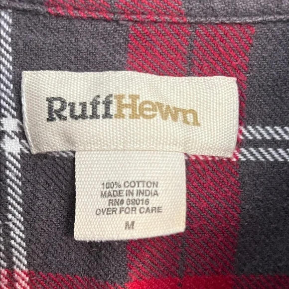 Ruff Hewn Red and Black Checkered Men's Shirt - Picture 2 of 5